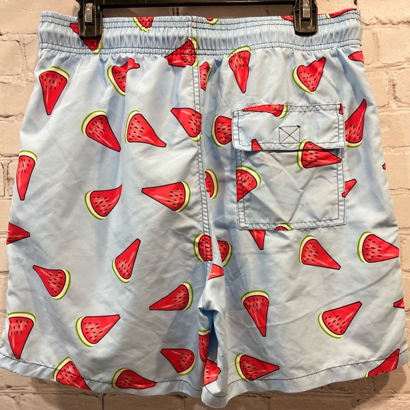 MEN'S SWIM SHORTS CELESTE WATERMELON PRINT SIZE L. elasticated waist - Picture 2 of 9